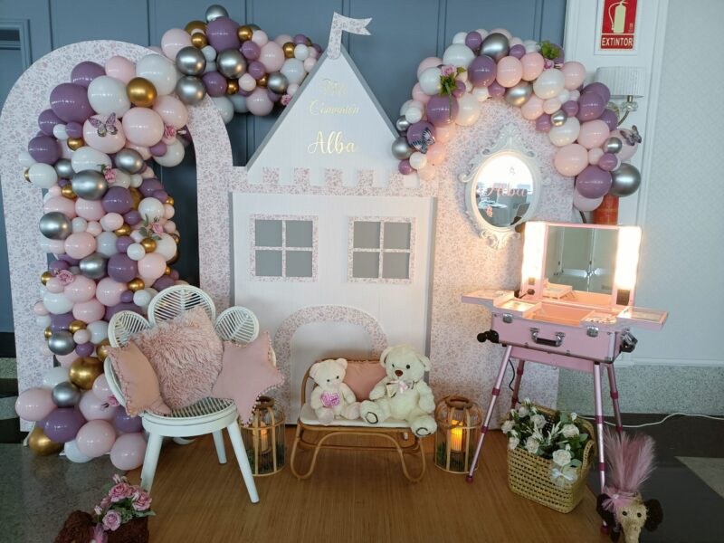Decoración con glitter bar